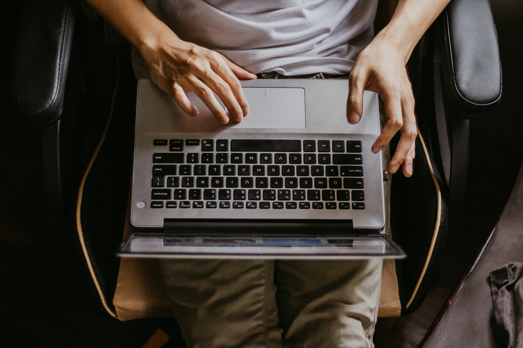 Student Using Laptop for Online Class